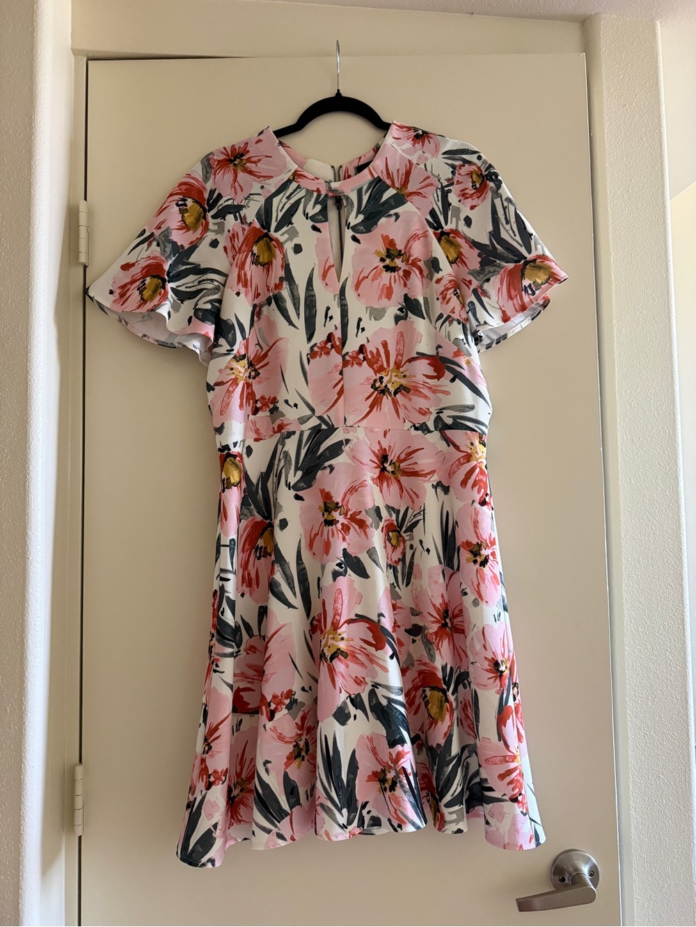 Cue Pink Floral Fit & Flare Dress